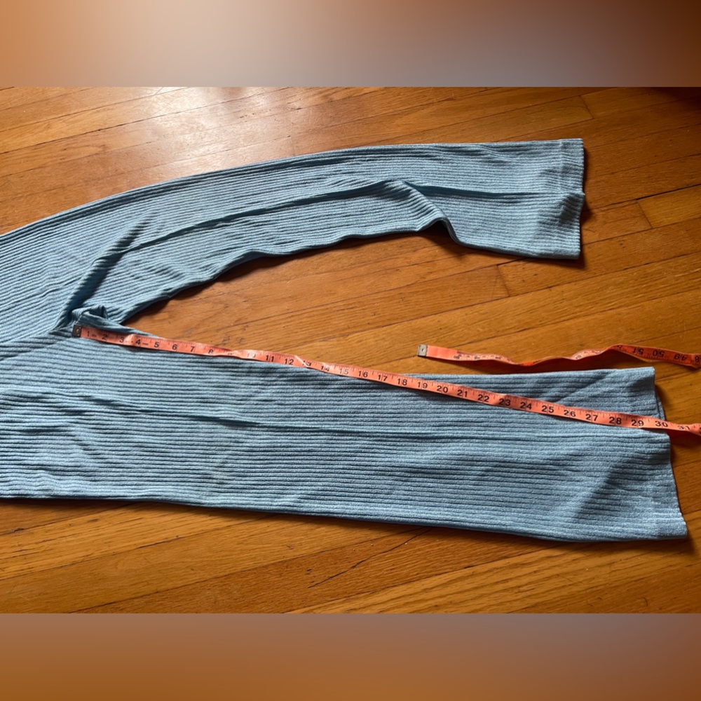 70s Vintage Ribbed Kick Flare Lounge Pants - Picture 8 of 9